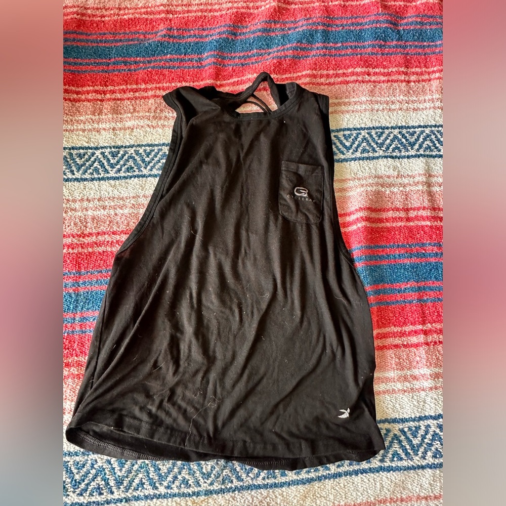 Cyclebar shirt with ripped style back